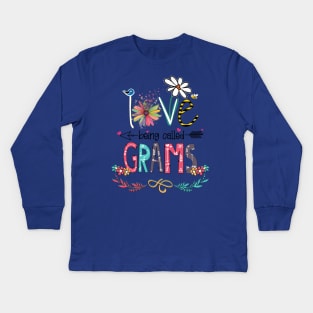 Love Being Called Grams Happy Mother's Day Kids Long Sleeve T-Shirt